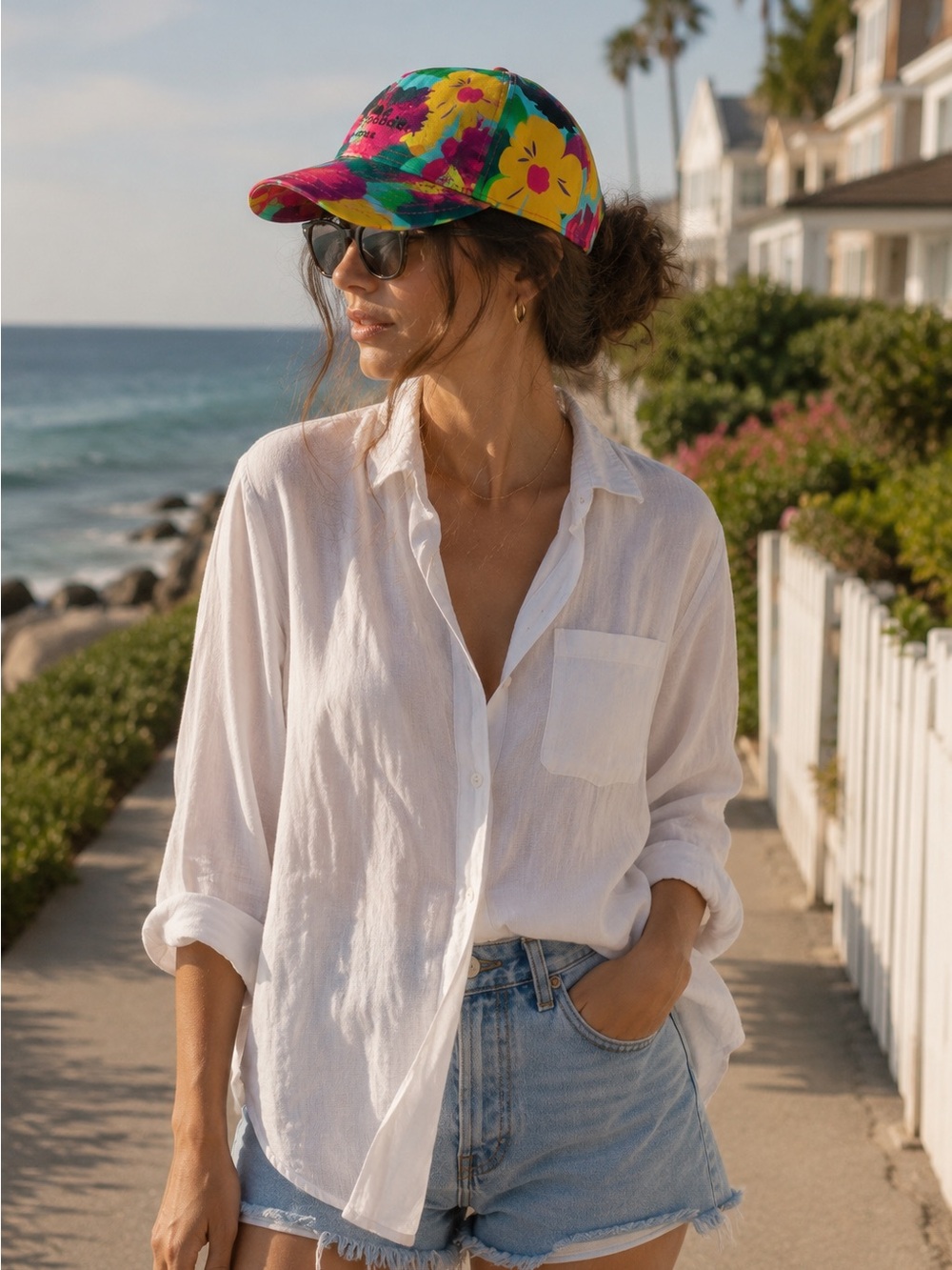 Kate Spade Orchid Bloom Floral Baseball Cap | NWT